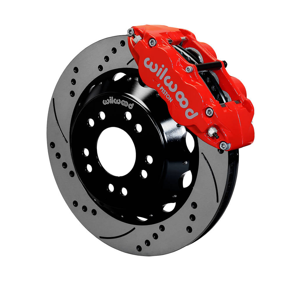 WILWOOD 140-15304-DR Kit,Front,Wwe C10 Alum Pro Spindle Fnsl6r,14.00 Rotor,Srp,Red Photo-0 