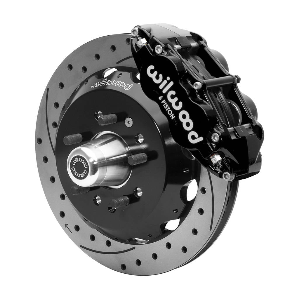 WILWOOD 140-15552-D Kit,Front,55-57 Chevy,Cpp 2in. Drop Spindle,Fnsl6r,12.88 Rotor,Drilled Photo-0 