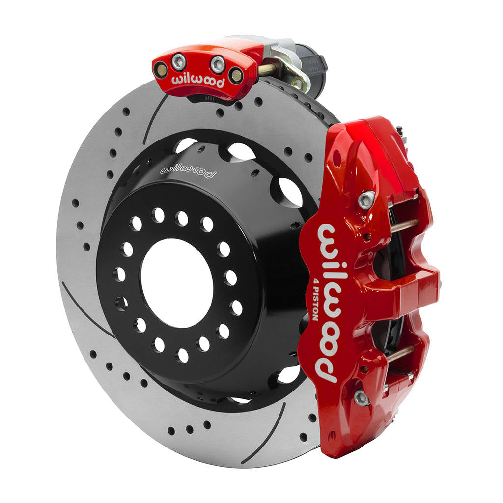 WILWOOD 140-16167-DR Kit,Rear,Epb,Aero4,12 Bolt,2.75 Offset 14.00 Rotor,Srp,Red Photo-1 