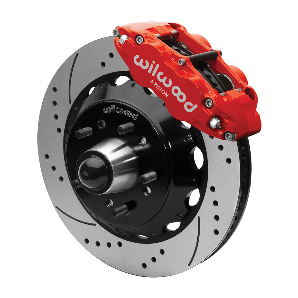 WILWOOD 140-15942-DR Kit,Front,Fnsl6r,Wwe 63-87 C10 Iron Pro Spindle,14.00 Rotor,5 Lug,Srp,Red Photo-1 