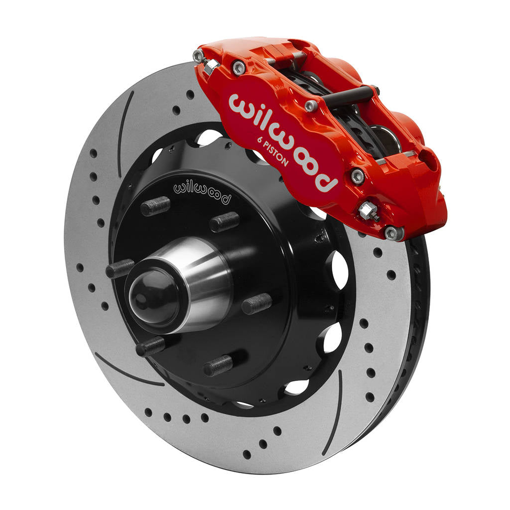 WILWOOD 140-15946-DR Kit,Front,Fnsl6r,Wwe 63-87 C10 Iron Pro Spindle,14.00 Rotor,6 Lug,Srp,Red Photo-0 