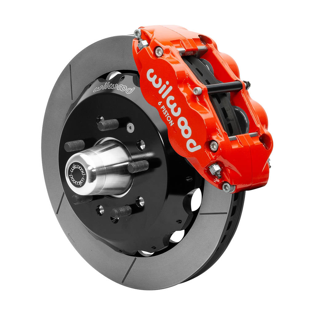 WILWOOD 140-15552-R Kit,Front,55-57 Chevy,Cpp 2in. Drop Spindle,Fnsl6r,12.88 Rotor,Red Photo-0 
