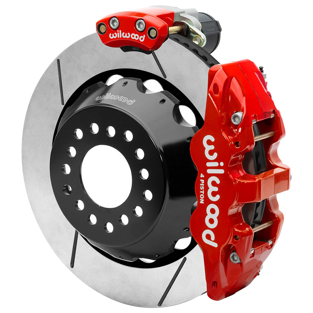 WILWOOD 140-16170-R Kit,Rear,Epb,Aero4,Big Ford,New Style 2.36 Offset,14.00 Rotor,Red Photo-0 