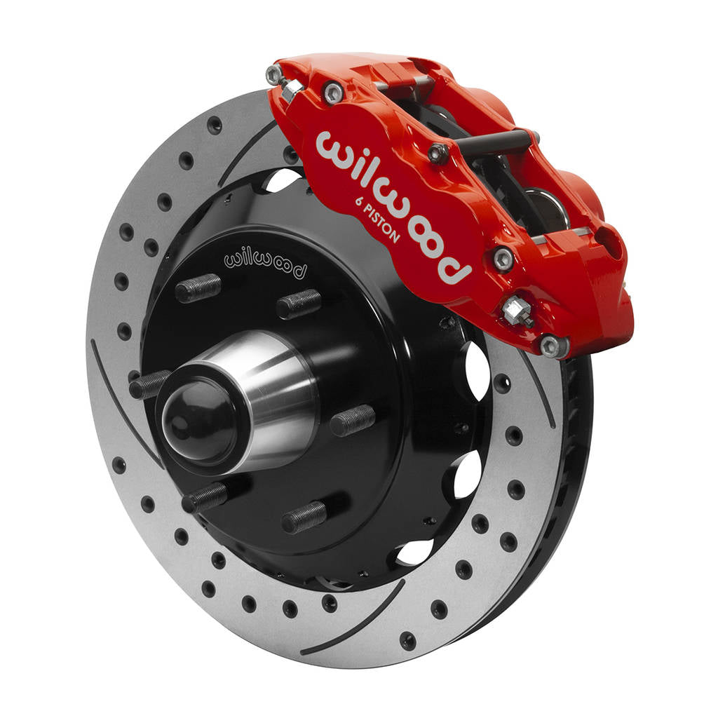 WILWOOD 140-15945-DR Kit,Front,Fnsl6r,Wwe 63-87 C10 Iron Pro Spindle,13.06 Rotor,6 Lug,Srp,Red Photo-0 