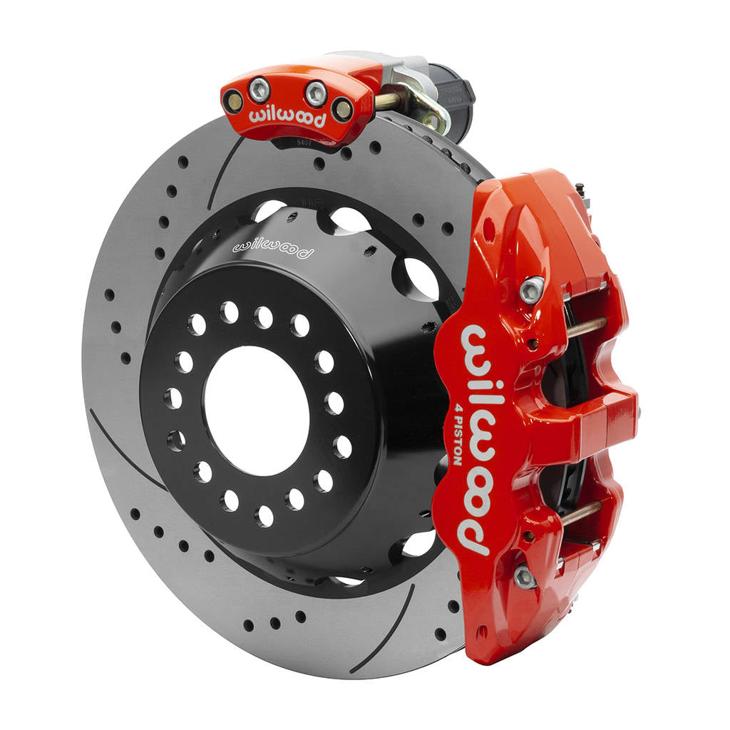 WILWOOD 140-15846-DR Kit,Rear,Epb,Aero4,Big Ford,New Style 2.50 Offset,14.00 Rotor,Srp,Red Photo-0 