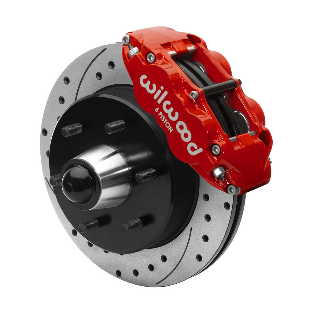 WILWOOD 140-15944-DR Kit,Front,Fnsl6r,Wwe 63-87 C10 Iron Pro Spindle,12.19 Rotor,6 Lug,Srp,Red Photo-0 