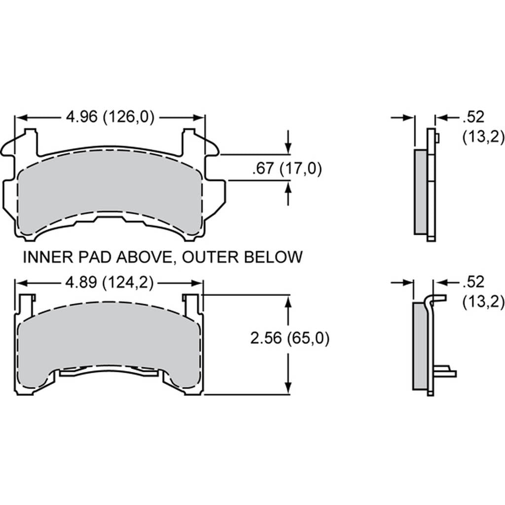 WILWOOD 150-8936K Pad,D154-10,Gm-Metric,Black,Axle Set Wes123 Photo-0 
