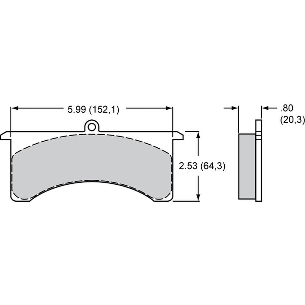 WILWOOD 150-12246K-B Pad,7520-40,Bedded,Gn,.80 Thk,Axle Set Photo-0 