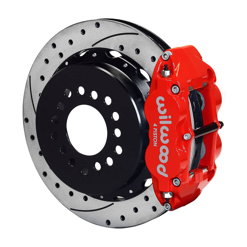 WILWOOD 140-9223-DR Kit,Rear,8.8 Mustang,2.50 Offset,Fnsl4r 13.00 Rotor,Drilled,Red Photo-0 