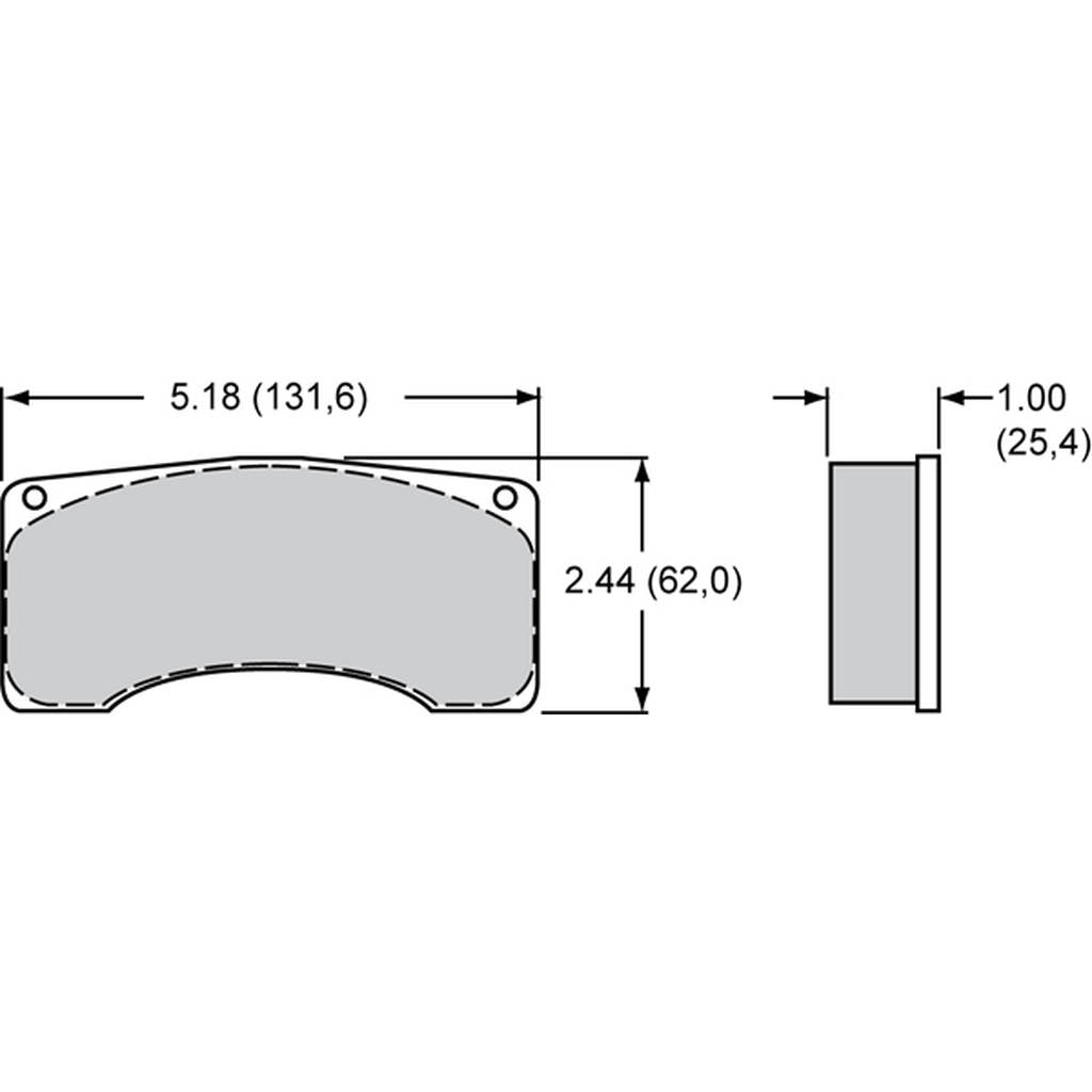 WILWOOD 15A-10154K-B Pad,9225a,Bedded,Polymatrix,1.00 Thk Axle Set Photo-0 