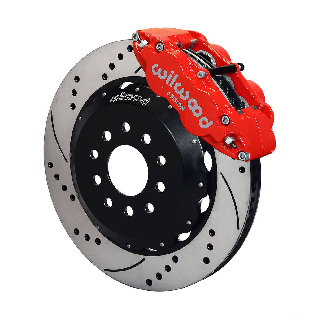 WILWOOD 140-9298-DR Kit,Front,C4 Vette,88-96,14.00 Rotor Performance Drilled,Red Photo-0 
