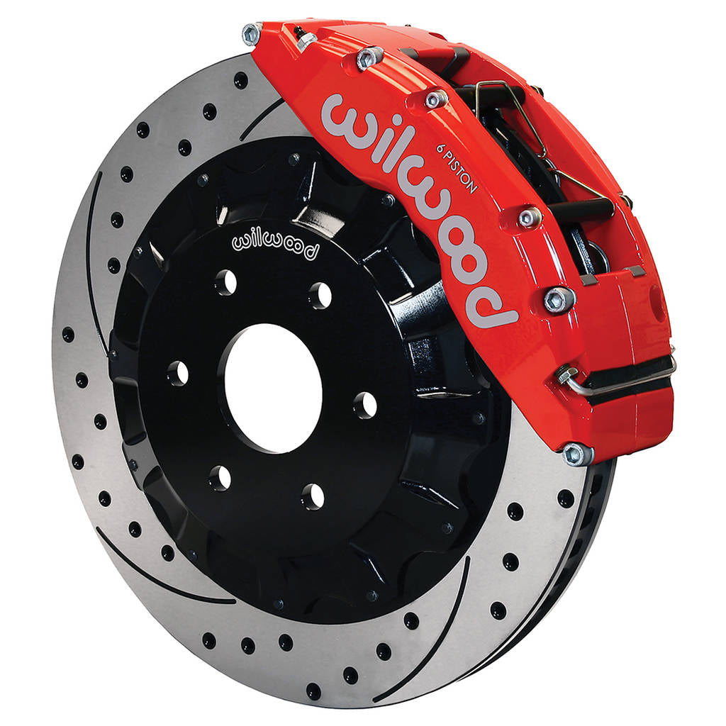 WILWOOD 140-8992-DR Kit,Front,Gm Trk/Suv,1500 Series 99-2018,16.00 Rotor,Perf Drilled,Red Photo-0 