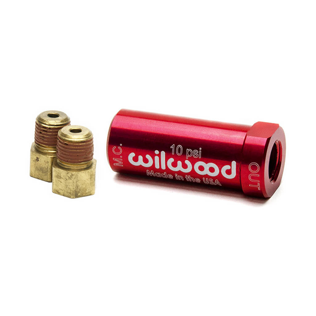 WILWOOD 260-13784 Kit,Rpv,10lb.,Inline,Red W/Fitting Photo-0 