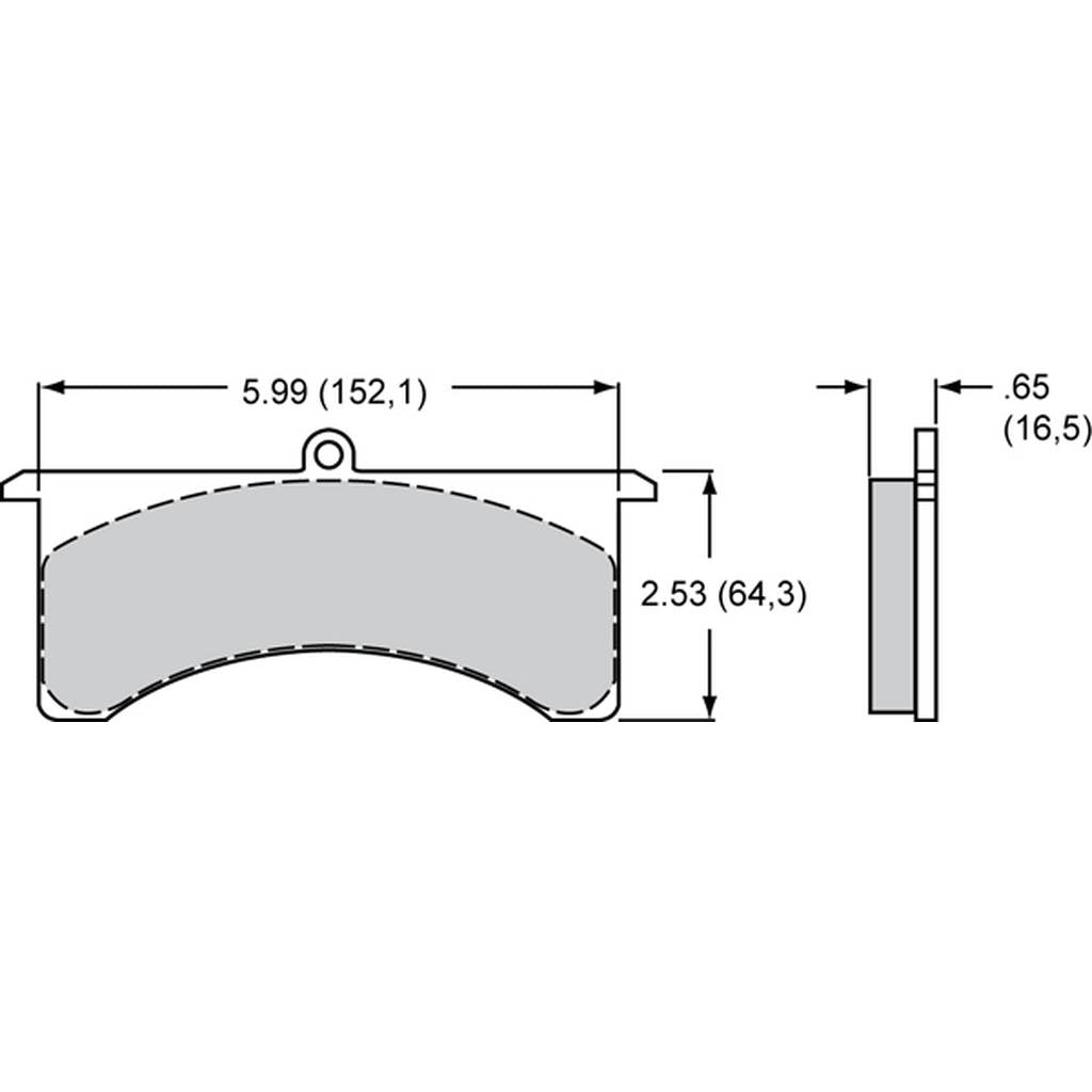 WILWOOD 15E-10228K Pad,7516e,Gn,Polymatrix,.625 Thk,Axle Set Photo-0 