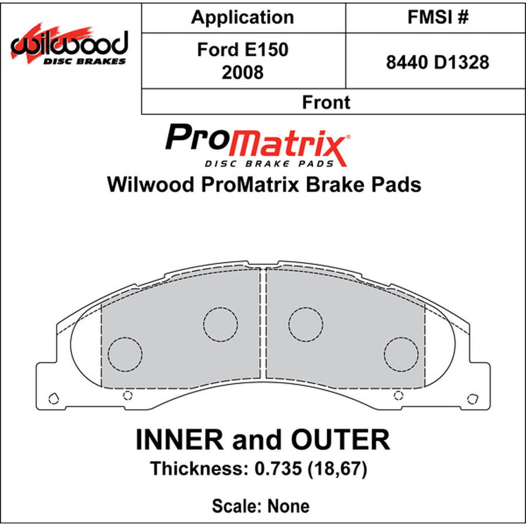 WILWOOD 150-D1328K Pad,D1328pm.735,Axle Set Photo-0 