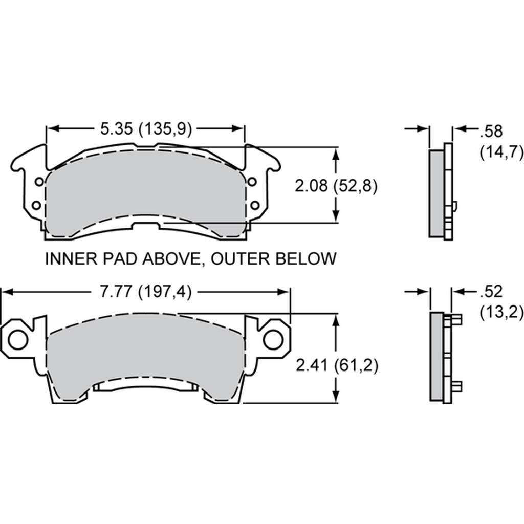 WILWOOD 150-14777K Pad,D52-30,Gm,Axle Set Photo-0 