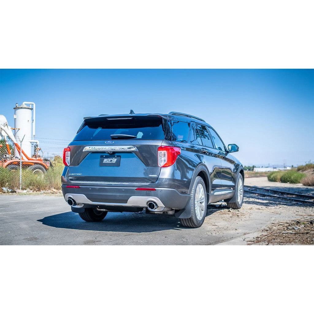 BORLA 140825 Cat-Back™ System EXPLORER LIMITED '20-'21 2.3L i4 AT 2+4WD 4DR 2.25" "S-TYPE" S RD RL AC SR TIP: 4" RD X 8.0" Photo-1 