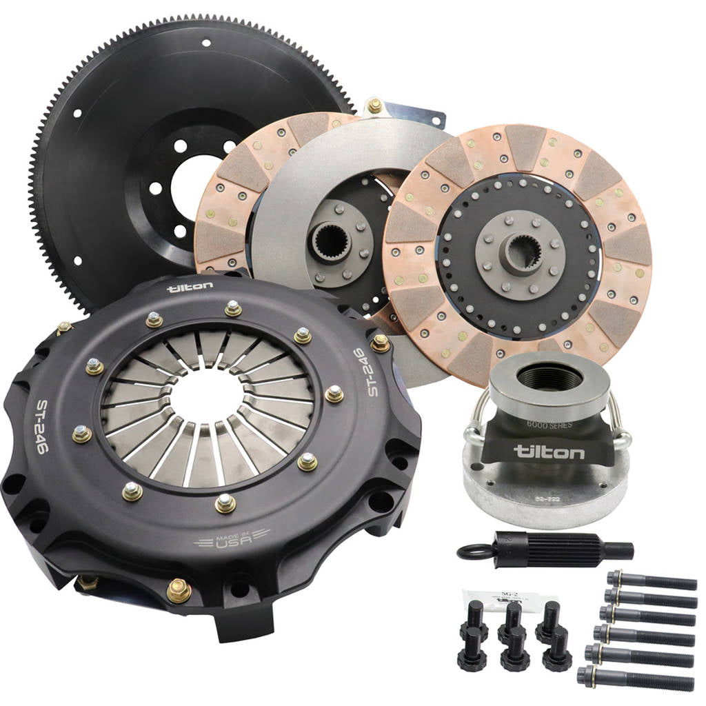 TILTON 55-2010 ST-246 TWIN DISC CLUTCH KIT, CERAMETALLIC DISCS, CAMARO ZL1 GEN5, INCLUDES HRB Photo-0 