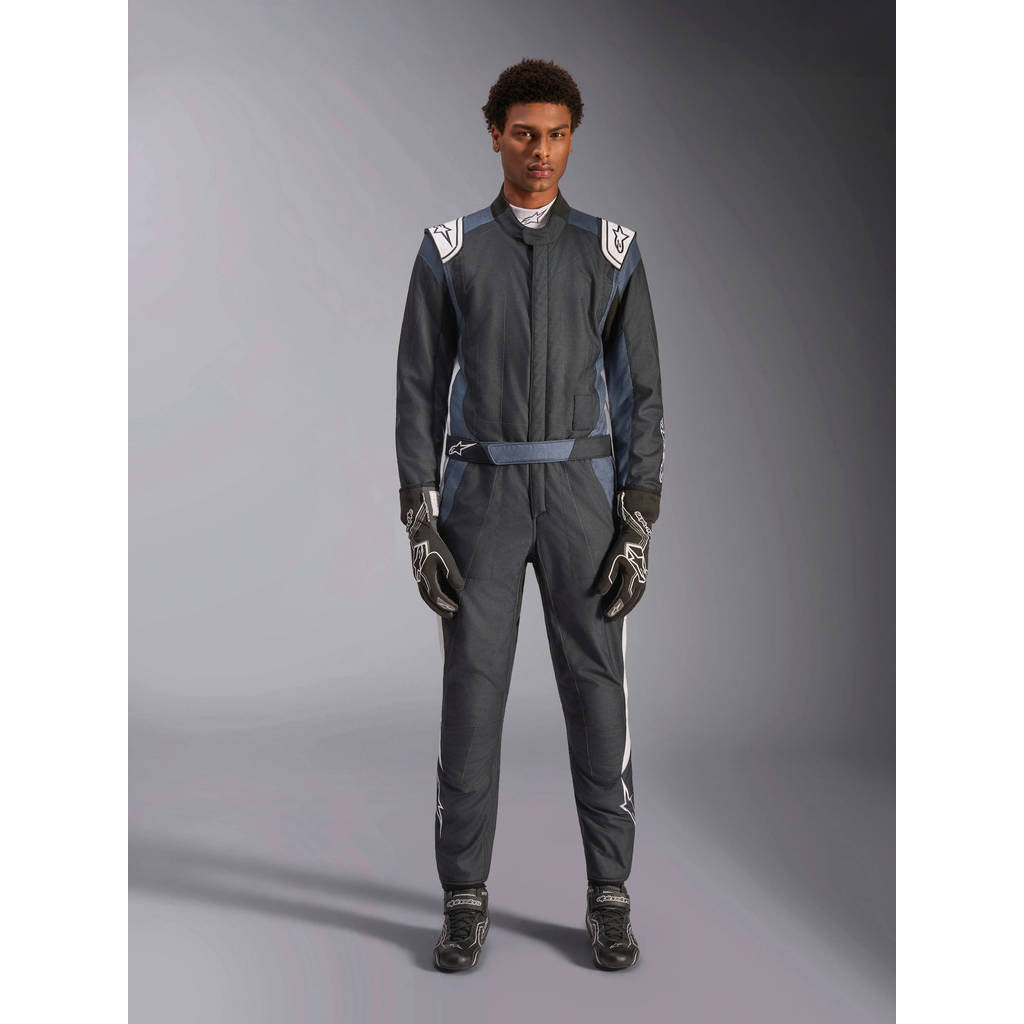 ALPINESTARS 3352022_1128_50 GP PRO COMP V2 Race suit, FIA 8856-2018, black/asphalt/white, Size 50 Photo-0 