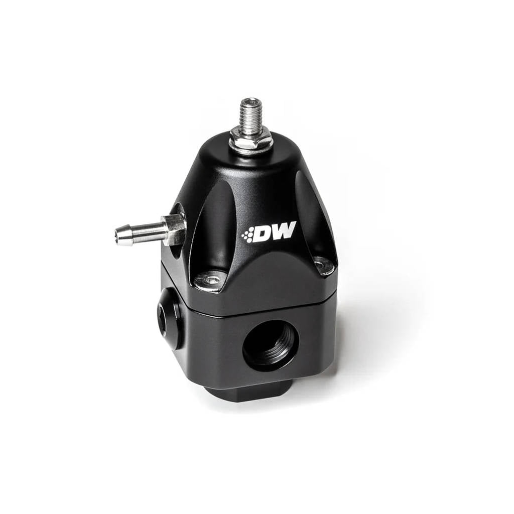 DEATSCHWERKS 6-1002-FRB DWR1000c Adjustable Fuel Pressure Regulator Dual 6AN Inlet and 6AN Outlet - Black Photo-0 