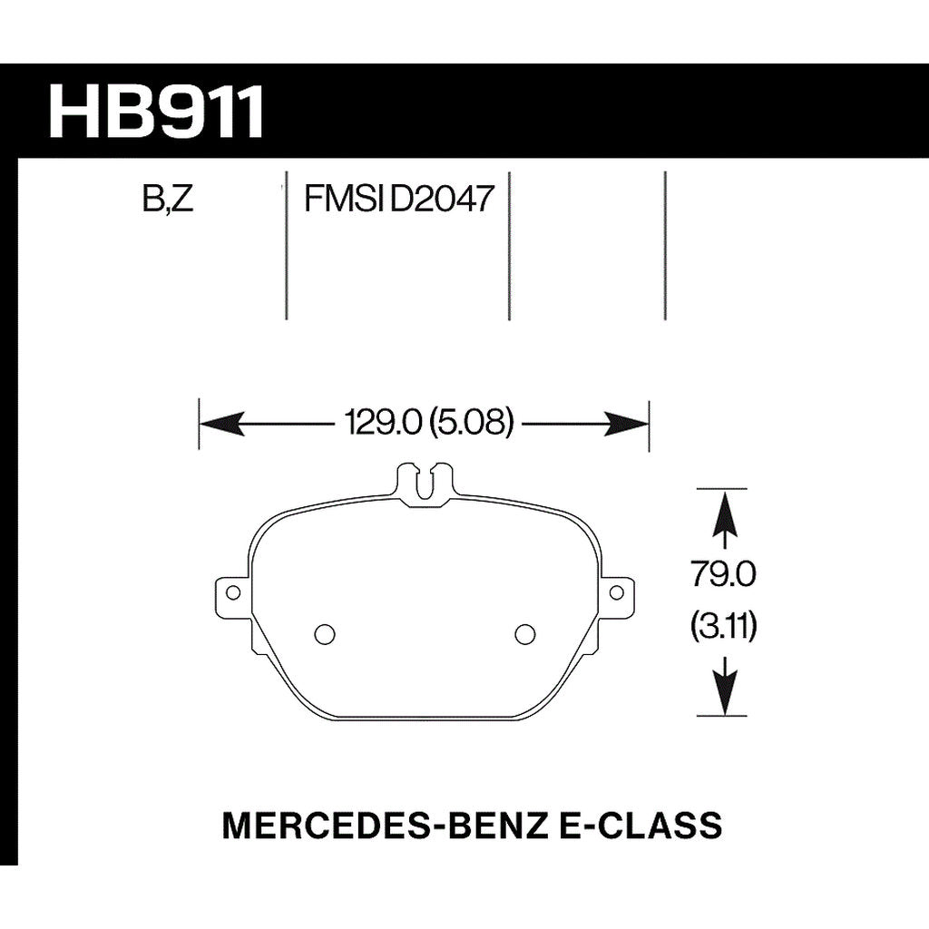 HAWK HB911Z.654 Street Brake Pads PC Photo-2 
