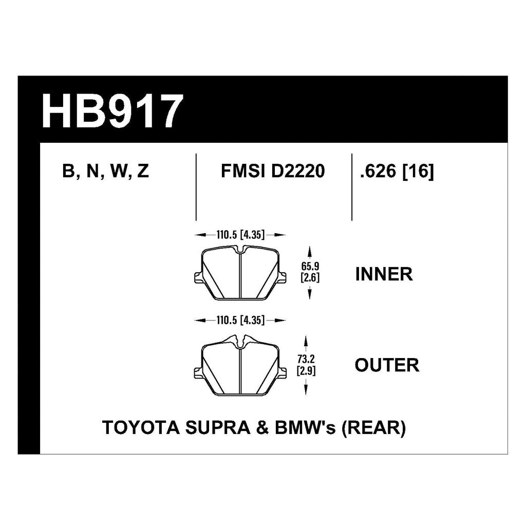 HAWK HB917N.626 Street Brake Pads HP Plus Photo-2 