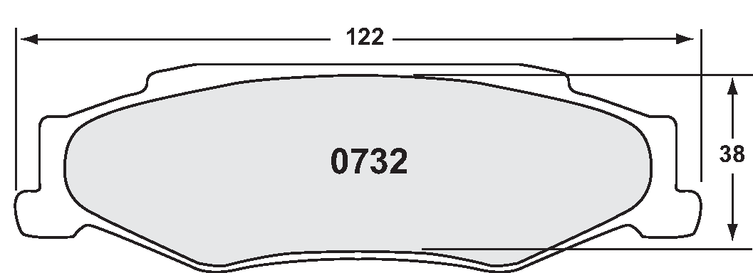 PFC 0732.22 Brake pads Z-RATED rear CHEVROLET CORVETTE C6 Excluding Z06/ZR1 2005- Photo-0 