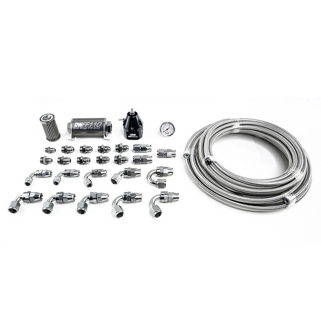DEATSCHWERKS 6-606 X2 Series Pump Module -10AN PTFE Plumbing Kit for 2011-19 Ford Mustang Photo-0 