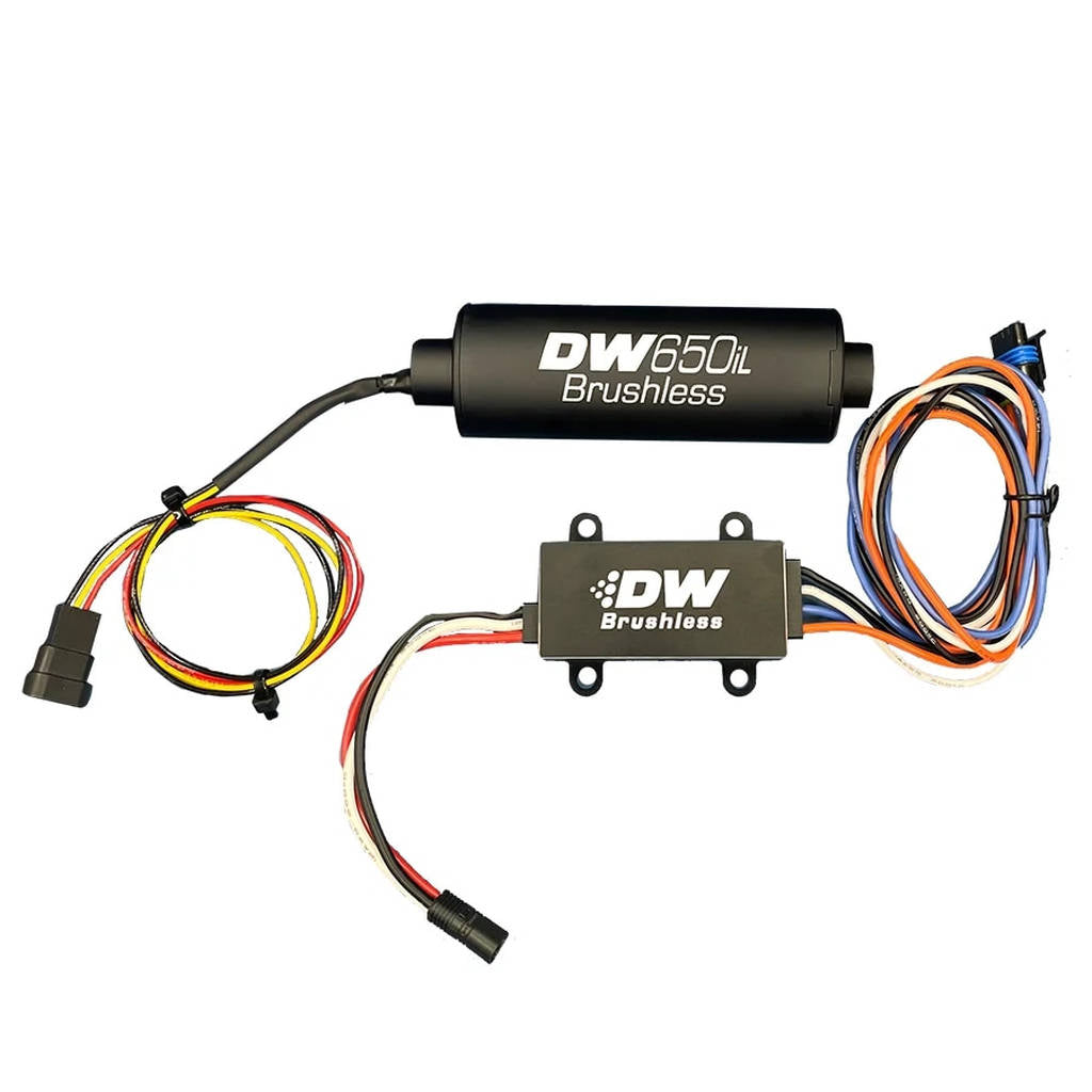 DEATSCHWERKS 9-650-C105 DW650iL 650lph Brushless In-line Fuel Pump with Single/Two-Speed Controller Photo-0 