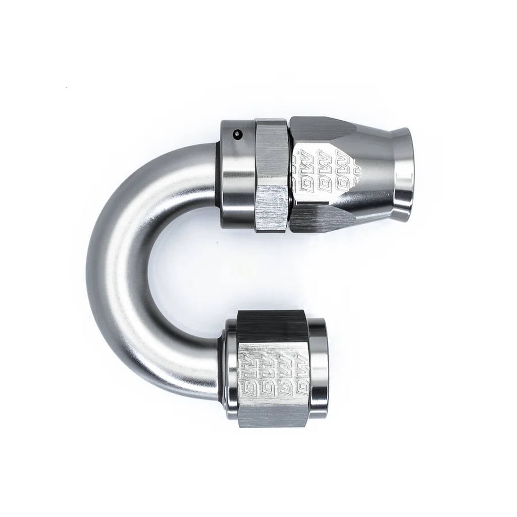 DEATSCHWERKS 6-02-0885 10 AN Female Flare Swivel (Incl Ferule/Olive) 180-degree Hose End PTFE, anodized DW titanium Photo-0 