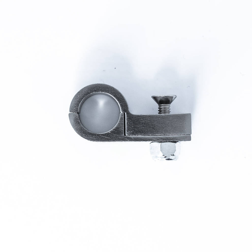 DEATSCHWERKS 6-02-0357 Billet P-Clamp Titanium Finish for -8 PTFE and -6 CPE Hose, 12.7mm Clamp ID Photo-0 
