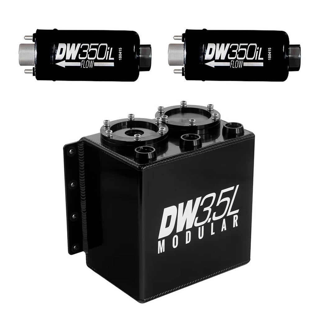 DEATSCHWERKS 6-352-35ST 3.5L modular surge tank, universal. Includes 2 350iL In-line Fuel Pump Photo-0 