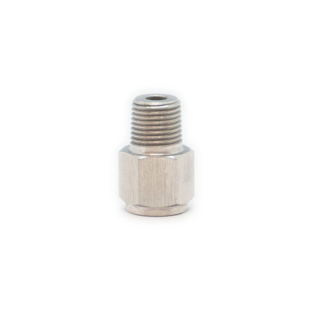 LINK ECU 101-0193 Adapter M10 x 1 Female to 1/8 NPT Male - Stainless Steel Photo-1 