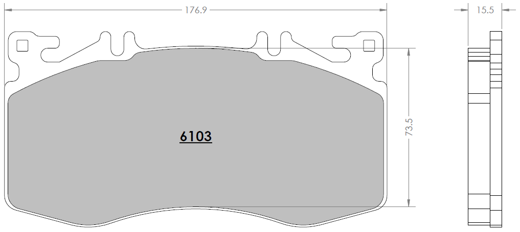 PFC 6103.01.00.44 Front brake pads RACE 01 CMPD 16mm MERCEDES-Benz AMG A45S W177 / CLA45 C118/X118 / GLA45 H247 Photo-0 