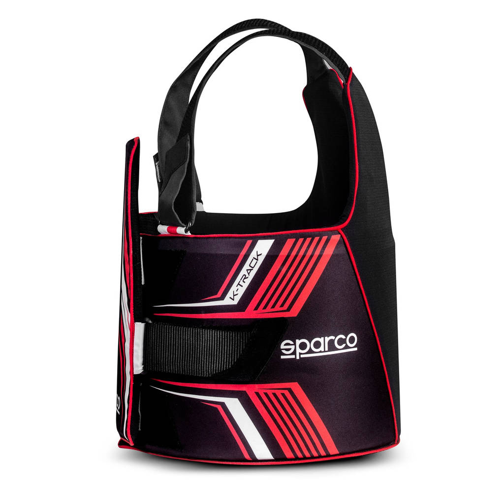 SPARCO 002406KNRRS0XXS K-TRACK Karting Rib Protector, FIA 8870-2018, black/red, size XXS Photo-1 