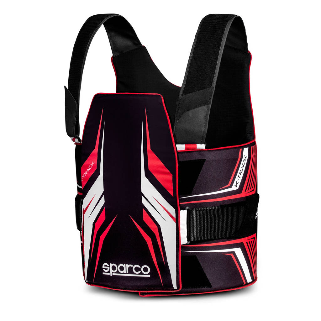 SPARCO 002406KNRRS3M K-TRACK Karting Rib Protector, FIA 8870-2018, black/red, size M Photo-0 