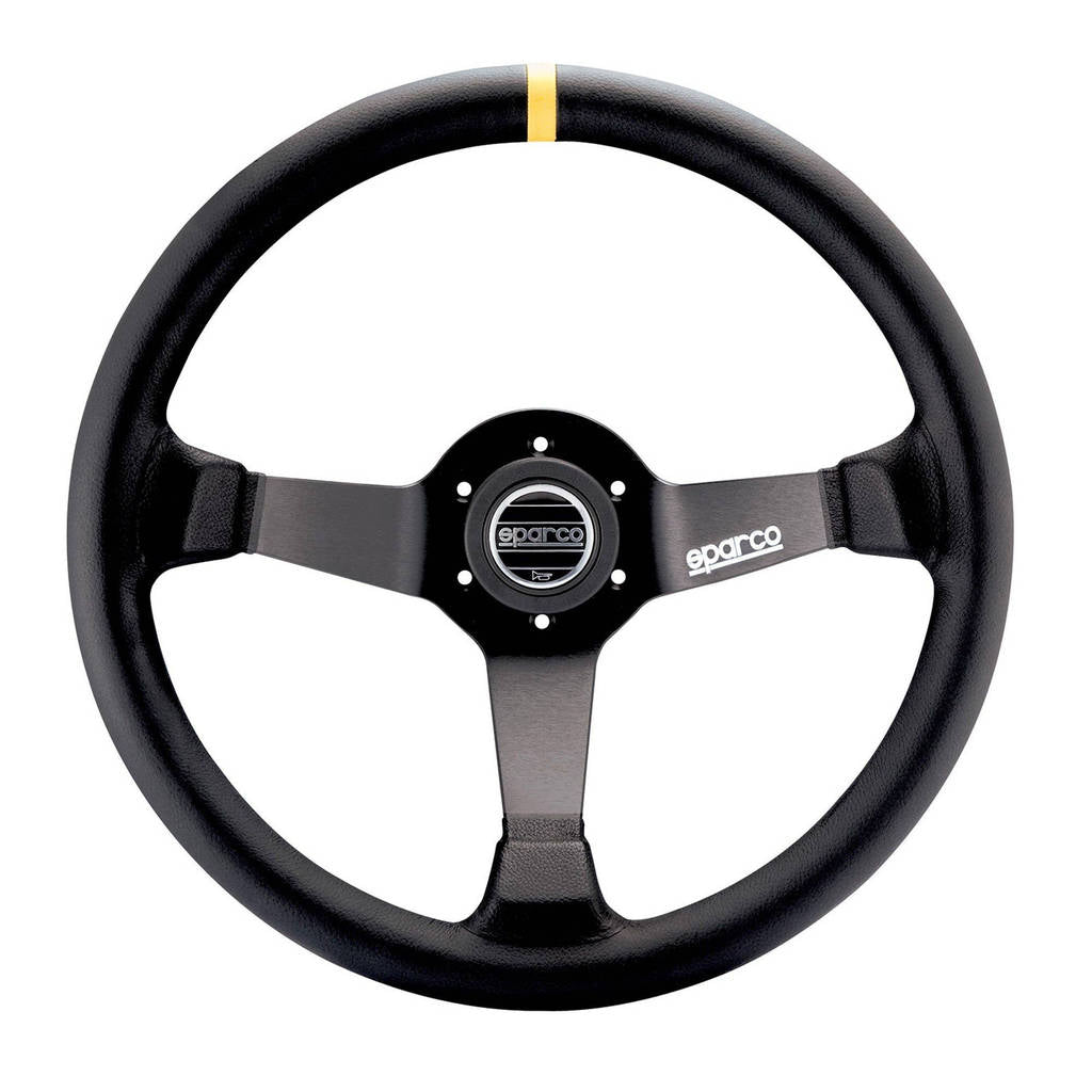 SPARCO 015R345MLN Steering wheel R345, leather, black, diam.350mm, reach 63mm Photo-1 