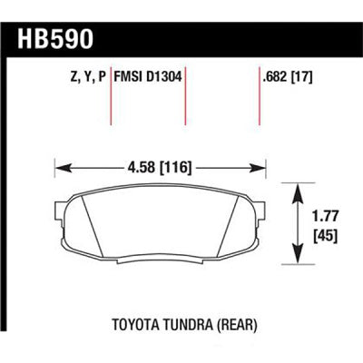 HAWK HB590P.682 SuperDuty Rear TOYOTA LC200/SEQUOIA/TUNDRA/LEXUS LX570/MMC Pajero 4 Photo-1 