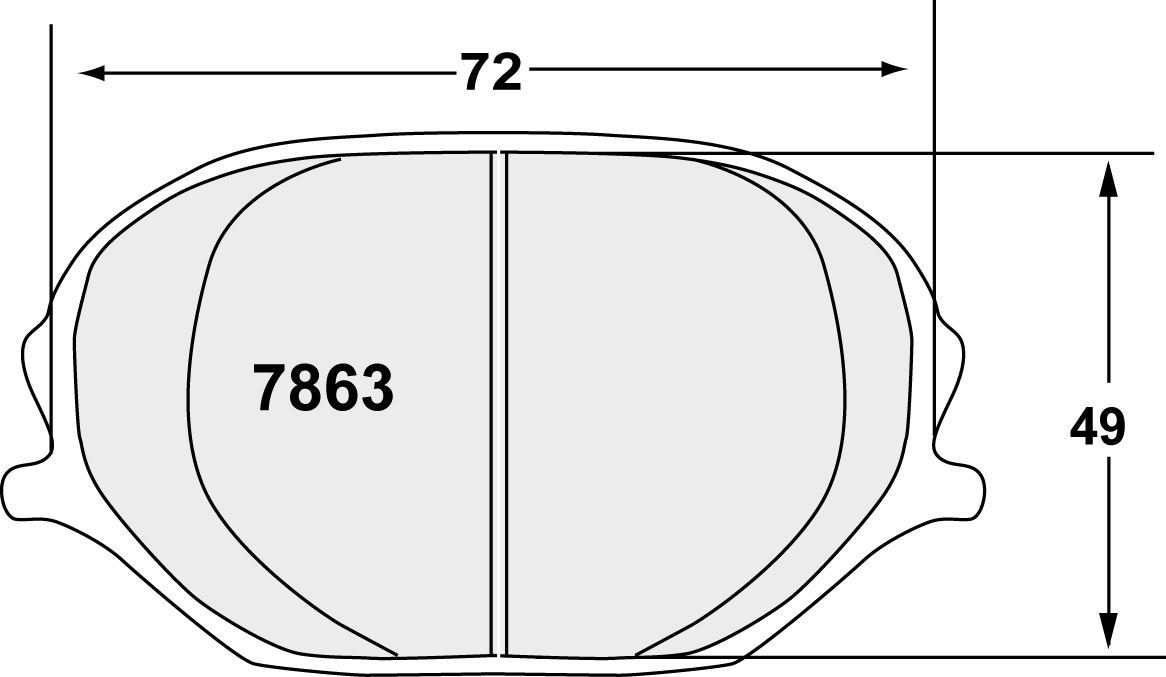 PFC 7863.11.16.44 Brake pads 11CMPD 16mm ZR31 (48mm radial depth) Photo-0 
