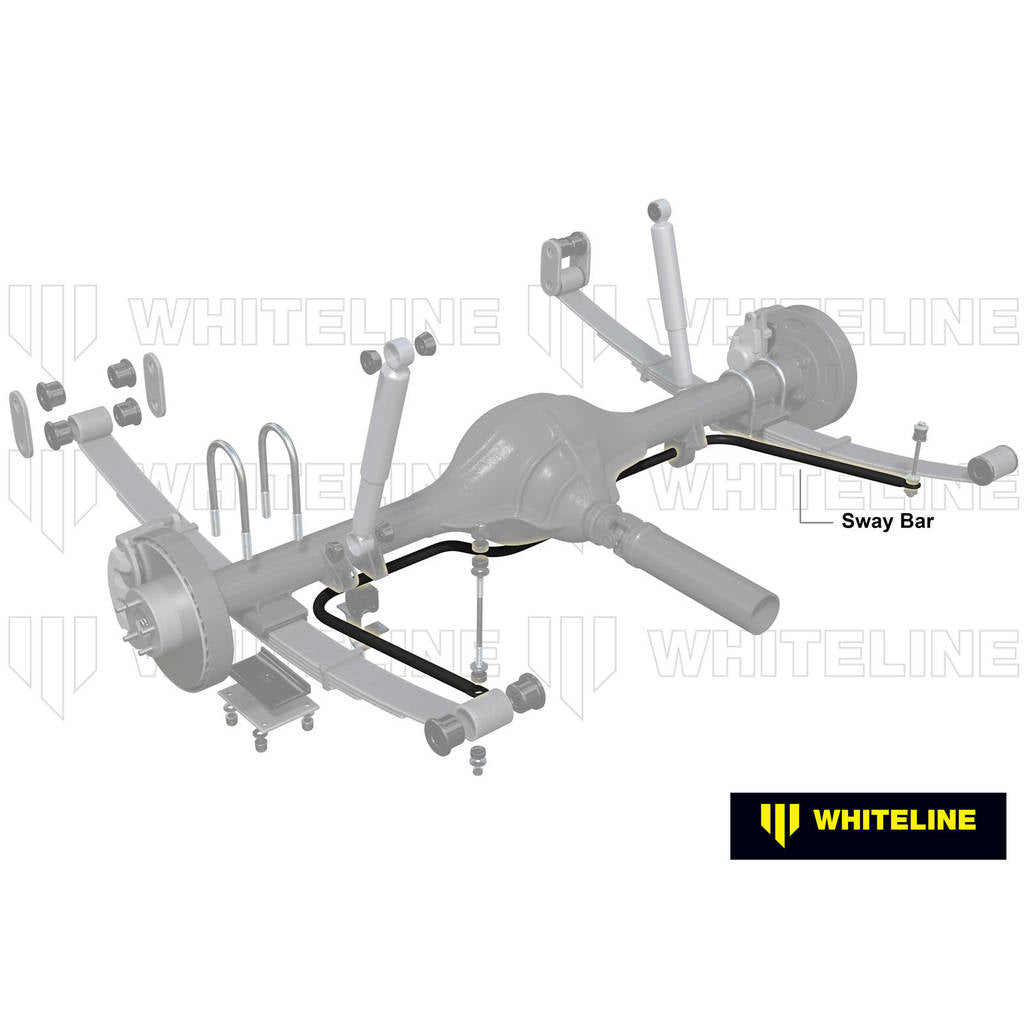 WHITELINE BWR28Z Rear Anti Roll Bar - 24mm 3 Point Adjustable for Volkswagen Caddy Mk3, Mk4 Photo-1 