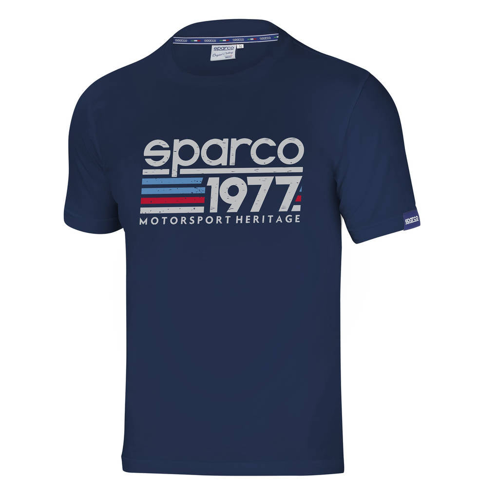 SPARCO 01329BM1S T-SHIRT "1977", navy blue, size S Photo-0 