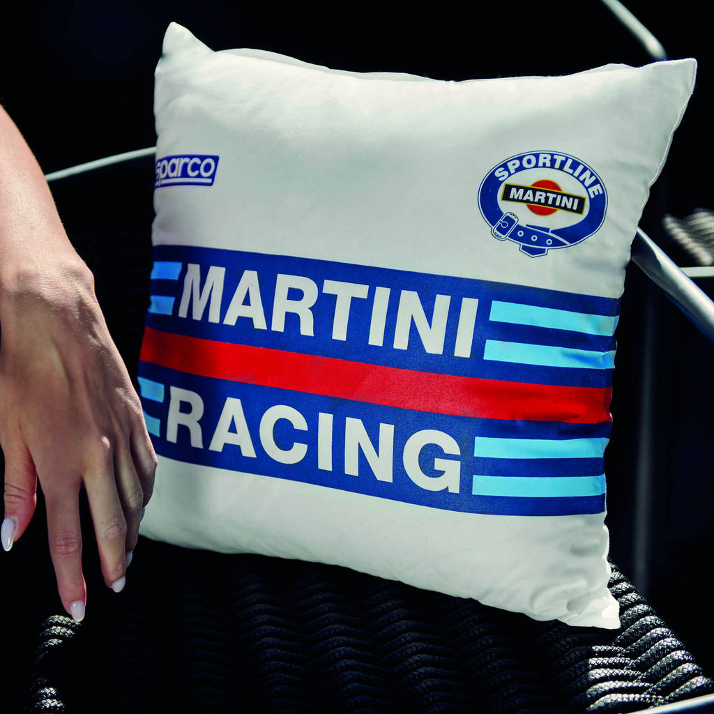 SPARCO 099096MRBI Cushion MARTINI RACING, white, 40X40 cm Photo-1 