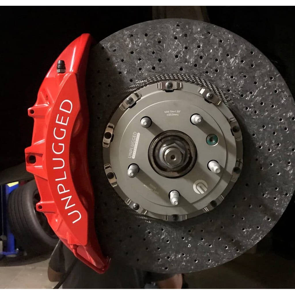 UNPLUGGED PERFORMANCE UP-UNIV-350-1.1 BFB 6 Piston Carbon Ceramic Front Big Brake Replacement - Street Pad Set Photo-3 