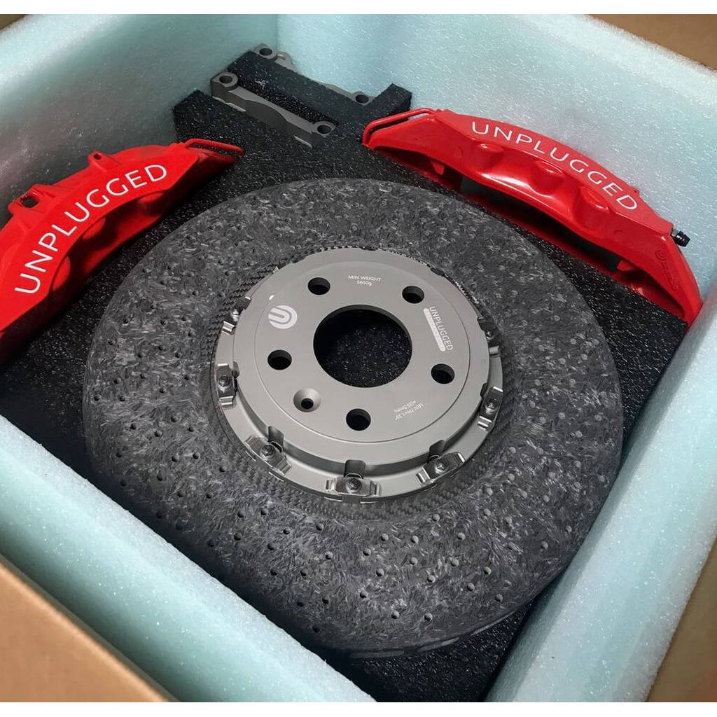 UNPLUGGED PERFORMANCE UP-UNIV-350-1.1 BFB 6 Piston Carbon Ceramic Front Big Brake Replacement - Street Pad Set Photo-4 
