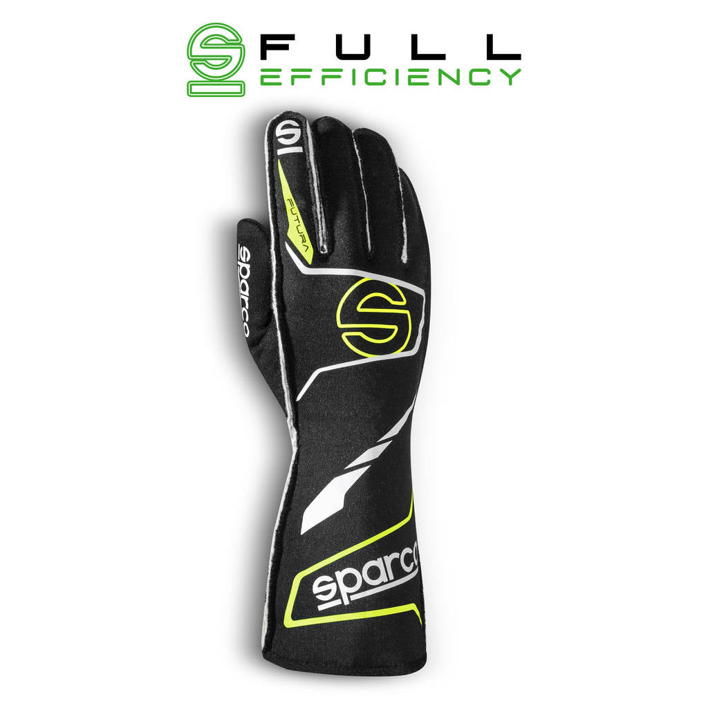 SPARCO 00136513NRGF FUTURA Racing gloves, FIA 8856-2018, black/yellow, size 13 Photo-0 