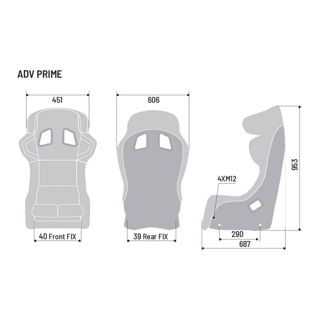 SPARCO 008033ZPNR ADV PRIME PAD Racing seat, FIA 8862-2009, carbon Photo-3 
