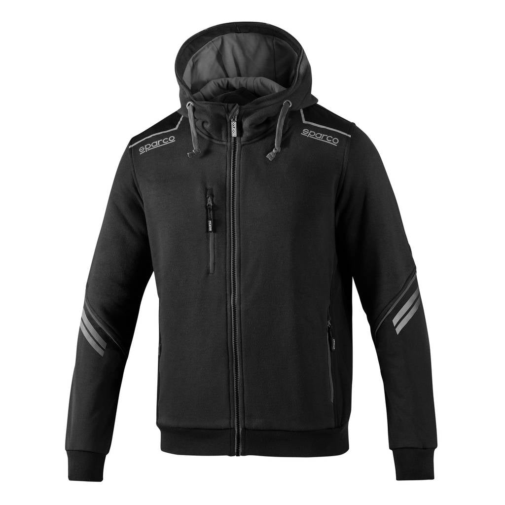 SPARCO 02414NRGS4XL TECH Hooded Full Zip, black/grey, size XL Photo-0 