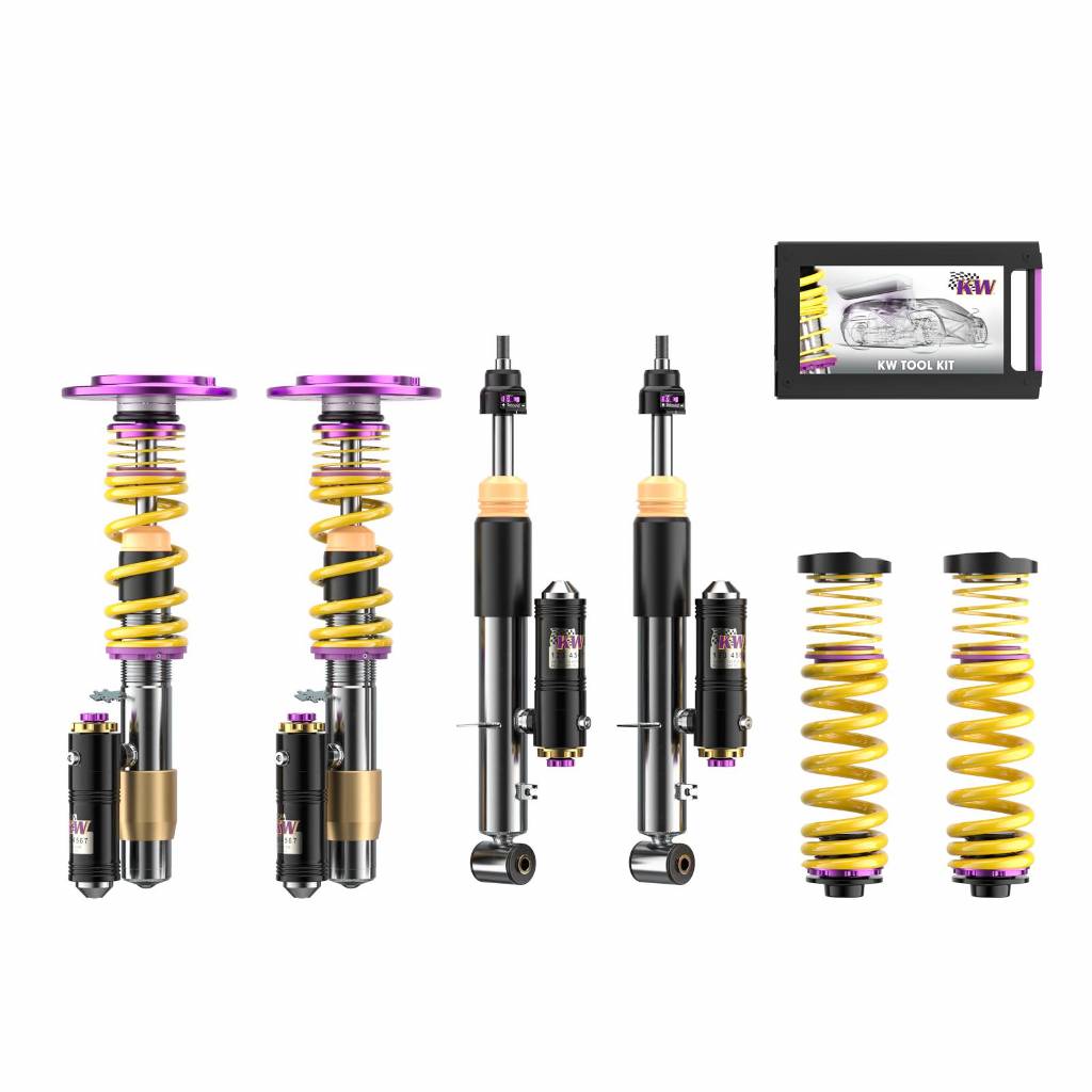 KW 39771294 Coilover Kit V4 CLUBSPORT (incl. top mounts, incl. deactivation for electronic dampers) for PORSCHE (981) Cayman GT4 2013- Photo-0 