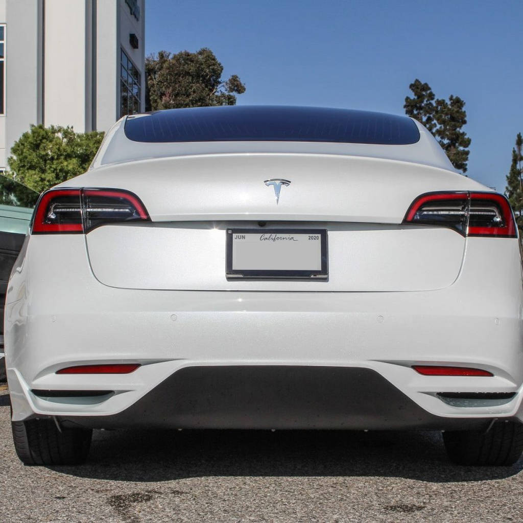 UNPLUGGED PERFORMANCE UP-M3-304-6.1 Ascension Rear Bumper, Koenigsegg KAM Limited Production, Gloss Clear for TESLA Model 3 Photo-1 