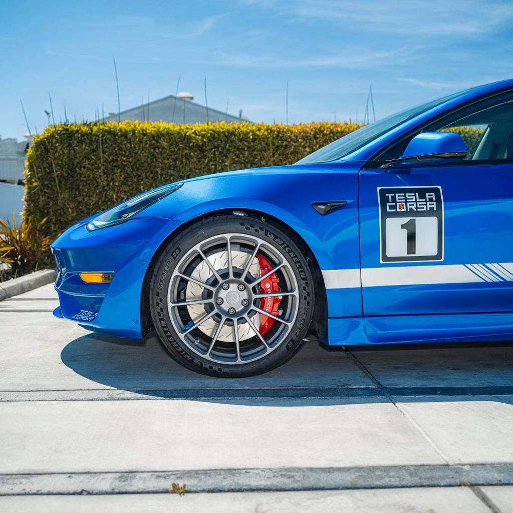 UNPLUGGED PERFORMANCE UP-M3MY-317-8.1 Big Brake Kit (front), UP x PFC 394mm Iron Rotors, Race Pads for TESLA Model 3 / Model Y Photo-5 